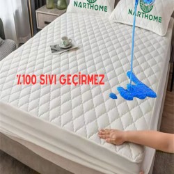 Kapitone Fitted %100  Su Sıvı Geçirmez  Pamuk  Alez Yatak Koruyucu  Kapitoneli  Yatak Alezi 9 ebat--120 x 200