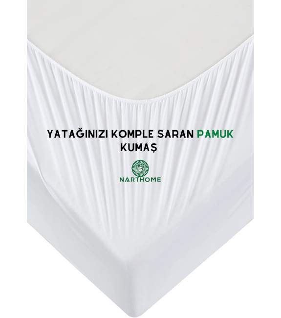 NARTHOME %100 Micro Kumaş Full Kenar Sıvı Geçirmez Fitted Yatak Koruyucu Çarşaf Yatak Alezi 9 Farklı Ebat