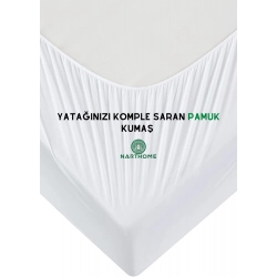 Nart Home %100 Micro Kumaş  Full Kenar  Sıvı Geçirmez Fitted Yatak Koruyucu Çarşaf  Yatak Alezi MFSG--160 x 200